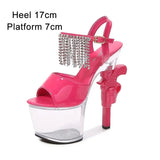 Shoes Pole Dance High Heels Sexy Women Shoes Transparent Sandals Women Wedding Dress 2023 Pistol Heel Female