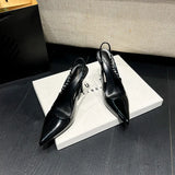 Breakj Heels 2025 Spring New Sexy Night Club Pointed Women's Single Shoes With Shallow Mouth Water Drill Bag Head