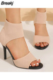 Brand New 2023 Summer Spring Female Ankle Strap Pumps Thin Heels Pointed Toe Office Ladies Sandal Elegant Party