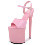 Women Sexy Show Shoes Pole Dance Shoes Stripper High Heels Sandals Party Club 20 CM Platform High-heeled Shoes Wedding