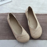for Woman 2023 Flats Yellow Women's Summer Footwear Platform Normal Leather Casual Round Toe Flat Vacation Quick