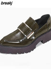 Size 35-39 Real Leather Flats Shoes For Women Fashion Platform Shoes Jk Chunky Loafers Office Lady Pumps Fashion