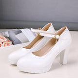 Toe Black Block Heels Women Pumps Split Leather Shoes Dance High Heels Shoes Platform Pumps Crystal For Party Work