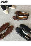 Fashion Leopard Flats Shoes Women Flat Ballerina Casual Slip On Soft Moccasin Round Toe Shallow Female Boat Shoe Dress