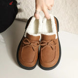 loafers shoes boots Winter New in Women's Slip On Shoes Warm Plush Fur Lined Indoor & Outdoor Moccasin Flats Comfort