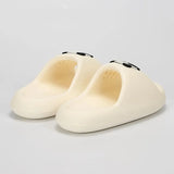 2024 Summer Cartoon Slippers Women Comfy Thick Platform Cloud Slides Woman Eva Soft Non Slip Bathroom Flip Flops