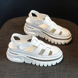 Shoes Women's Sandals Summer 2023 Genuine Leather Casual High Heels Women's Luxury Sandals for Girls Design Woman
