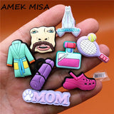 Pink Perfume Shoe Charms Decorations Pajamas Sleeping Bag PVC Croc Jibz Sandals Designer Buckle for Kids Party