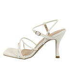 Breakj Women's High-Heeled Sandals Square Head Heel Toe Fashion Simple High