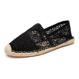 Fashion Shoes Summer Women Loafers Casual Lady Lace Shoes Beige Blk Elegant Woman Casual Shoes Solid Embroider