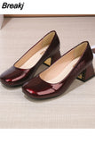 New Style Women's High Heels Women's Fashion Office Work Wedding Party Shoes Ladies Mid Heel Spring Autumn