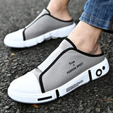 New Summer Comfort Casual Fashion Outdoor Beach Sports Low Tops Breathable Lightweight Men Half Closed Toe