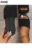Women Wedges Slippers Platform Sandals Hot Sale Summer Shoes 2023 New Casual Beach Flats Ladies Slides Shoes Home Flip