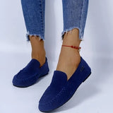 Fashion Women Shoes Woman Flats High Quality Suede Slip-On Shoes Pointed Toe Rubber Women Flat Shoes Ballet Plus