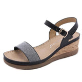 Wedge With Female Sandals Fish Mouth Buckle With Flat Bottom Platform Summer Women's Shoes sandalias de las