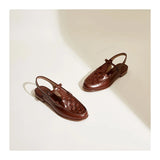 Vintage Elegant Women Shoe Summer New Woven Temperament Sandals Women Roman Single Shoe Fisherman Women Shoe Mujer