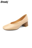 New Vintage Spring and Autumn Women's Shoes Round Toe Shallow Casual Women's High