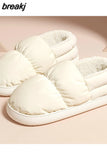Soft Women Men Boots Down Warm Plush Ankle Snow Female Thick Boots Shoes Couple Toddler Indoor Home Fur