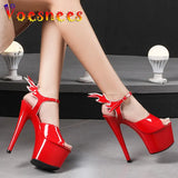 Stripper Heels Women Shoes Sexy Show Sandals Party Club Platform Stiletto High-heeled Pole Dance Prom Dress Shoes