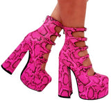 Furtado 2022 Spring Autumn high heels Boots peep Toe Stilettos Heels Women's Boots platform back zipper summer boots 41