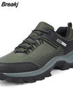 New Men's Sports Shoes Casual Leather Footwear Winter Sneakers Waterproof Lace Up Comfortable Men's Outdoor Walking