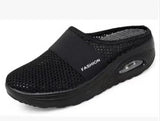 Women Slipper Walking Shoes Air Cushion Slip-On Orthopedic Diabetic Ladies Platform Mules Mesh Lightweight Slipper Wedge