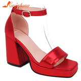 Platform Chunky Heels 2023 Summer Woman Sandals Great Quality Lady Office Sexy Party Woman Wedding Shoes
