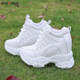 Chunky platform shoes Women 2024 Fashion Ladies Platform High Wedges mesh Casual Shoes Woman Chunky Black