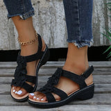 Women Reported Wedges Orthopedic Shoes Flowers Decoration Comfortable Walking Sandals Women Beach