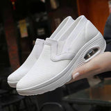 Breakj New Flying Women's Shoes Casual Sneakers Rocking Shoes Soft Soles Breathable Women's Singles Air Cushion Shoes Large