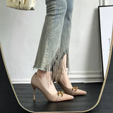 Breakj High Heels Women 2025 New Summer Pointed Single Shoes Behind The Empty Thin Sleeker Sexy Single