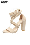 New Summer Women's High Heels Stiletto Women's Sandals Fashion All-match Zipper Sexy Open Toe Buckle Sandals Women
