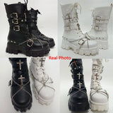 Style Brand New Dropship Vampire Cosplay Platform Women Mid-calf Boots 2023 Autumn Winter Street Shoes Motorcycle
