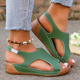 Women's Shoes Comfortable Slope Heel Independent Station Slippers Simple Large Size 2024 New Cool