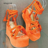 Women Summer Fashion Women's Sandals 2023 Women's Wedge Sandals Cross Straps Casual Women's Shoes Women's High