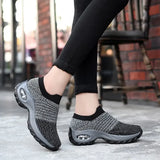 Women Casual Shoes Fashion Cushioned Wedge Sneakers Walking Sports Shoes Mesh Platform Female Running Shoes Zapatillas De