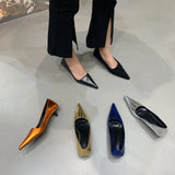 Women Fashion Sweet Silver High Heel Sexy Pumps Thin Heels Party Dress Female Shoe Mujer Women's