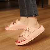 Platform Women EVA Flip Flops Beach Light Home Flat Heel Buckle Slippers Female Casual