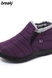 Women's Boots Waterproof Snow Boots Women Fashion Winter Boots Round Toe Shoes Woman Keep Warm Ladeis Shoes Slip On Female