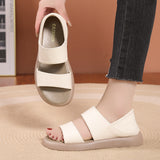Breakj Plus Size 2024 Summer New Fairy Wind Soft Bottom Sandals Two Wear Back Bag With Roman Beach Sandals