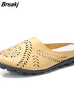 New Low Heels Slippers For Women Round Toe Flat Ladies Shoes Fashion Designer Comfortable Outdoor Female Casual