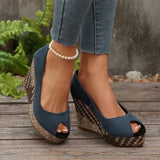 Breakj Fish Mouth Slope With High Heel Single Shoes Women's New Light-Footed Single Shoes In