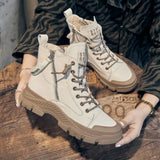 Flats Woman Sneakers Women's Shoes Ladies Casual Breathable Female Ankle boots Lace Up Woman Comfort High Top Shoes