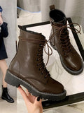 Winter Fashion Zipper Round Head Women's Warm Non-slip Snow Boots Casual Flat Shoes Comfortable Deodorant