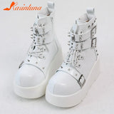 Gothic Style Platform Mary Jean Shoes New Fashion Brand 2023 Spring Summer Round Toe Buckle Sandals Boot Party Role