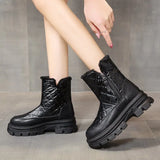 Winter Boots for Women Thick Plush Platform Ankle Boots Woman Thick Bottom Warm Cotton Padded Shoes Women's Winter
