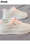 Platform Running Sneakers Women Tennis shoes Woman Walking Chunky Sneakers white Casual Slip on Vulcanized