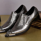 Men Classic Dress Loafers outdoor fashion Slip On Formal Leather Shoes For Men gold club party Business Shoes