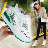 Platform Sneakers Breathable Women Shoes Slip on Women Shoes Casual Height Increasing
