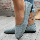 Breakj Size Summer Autumn New Flat Square Head Cover Foot Shallow Mouth Mother Shoes Casual Single